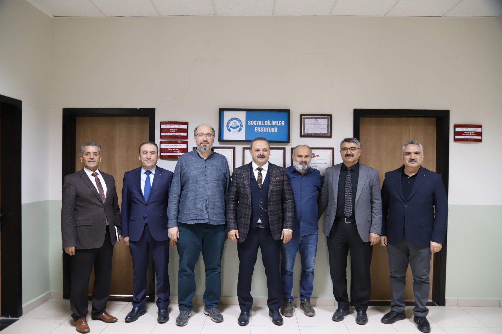 Rektör Arıbaş’tan Sosyal Bilimler Enstitüsü  Müdürü Duman’a hayırlı olsun ziyareti